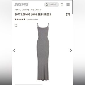 Skims Dress Size Medium